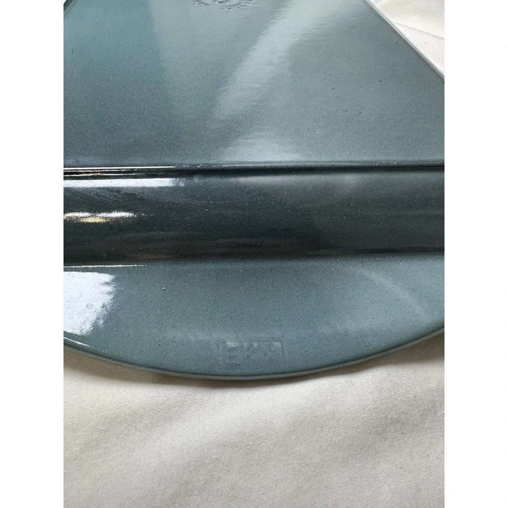 Le Creuset Cast Iron Grill Pan Caribbean Blue 40 France Double Handle
